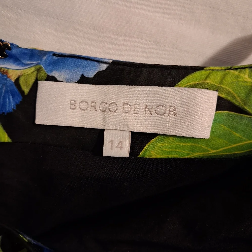 Borgo De Nor Floral And Lemon Maxi Dress UK Size 14 US Size 10 - Picture 14 of 15